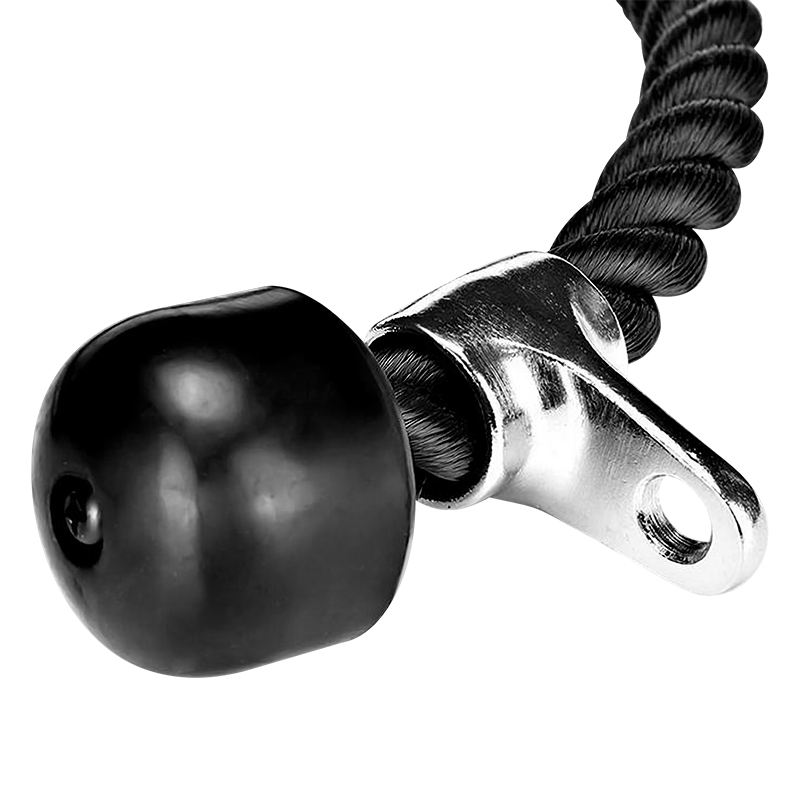 Steel Nylon Tricep Rope Comfortable Grip Heavy-Duty Cable Attachment for Gym Fitness Biceps Forearm Strength Training