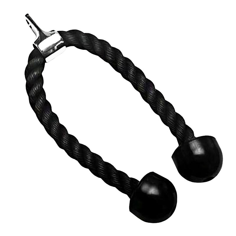 Steel Nylon Tricep Rope Comfortable Grip Heavy-Duty Cable Attachment for Gym Fitness Biceps Forearm Strength Training