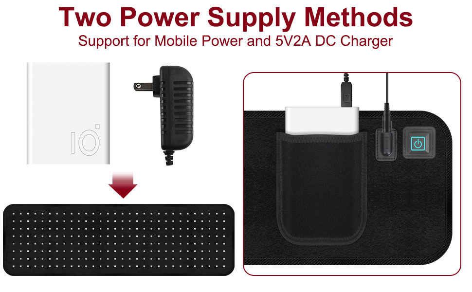 ODM/OEM LED 660nm 850nm Wearable Wrap Deep Infrared Light Therapy Pad Pain Relief Device Red Light Therapy Band