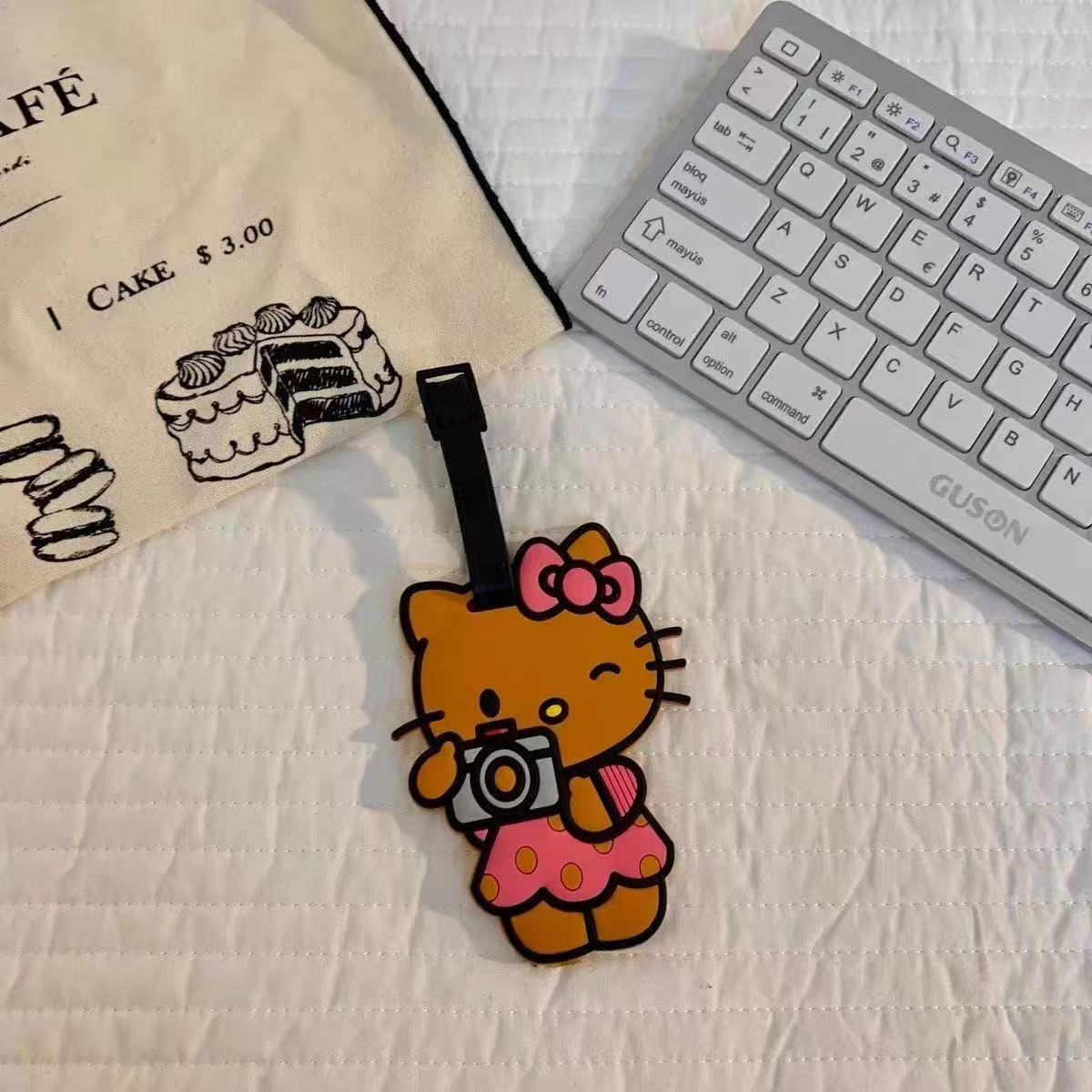 Black Hello Kitty CAMERA Luggage Tag