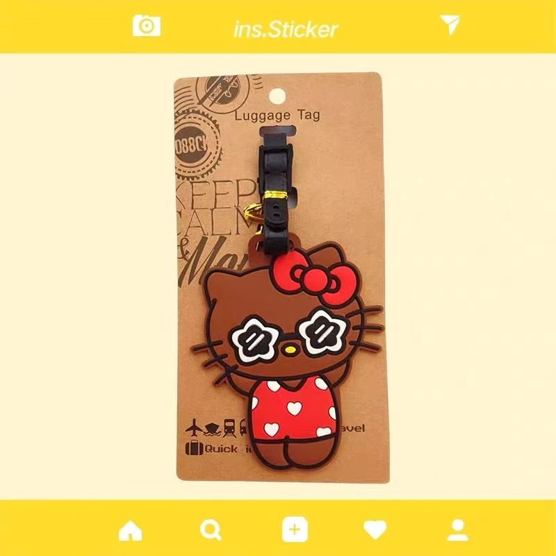 Black Hello Kitty SUNGLASSES Luggage Tag