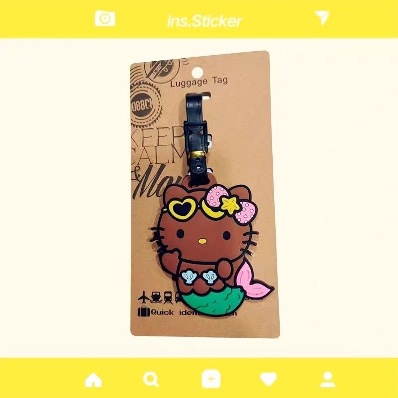 Black Hello Kitty MERMAID Luggage Tag