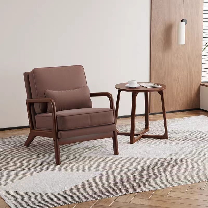 Ensemble 2 pièces avec 1 fauteuil et 1 table basse en bois