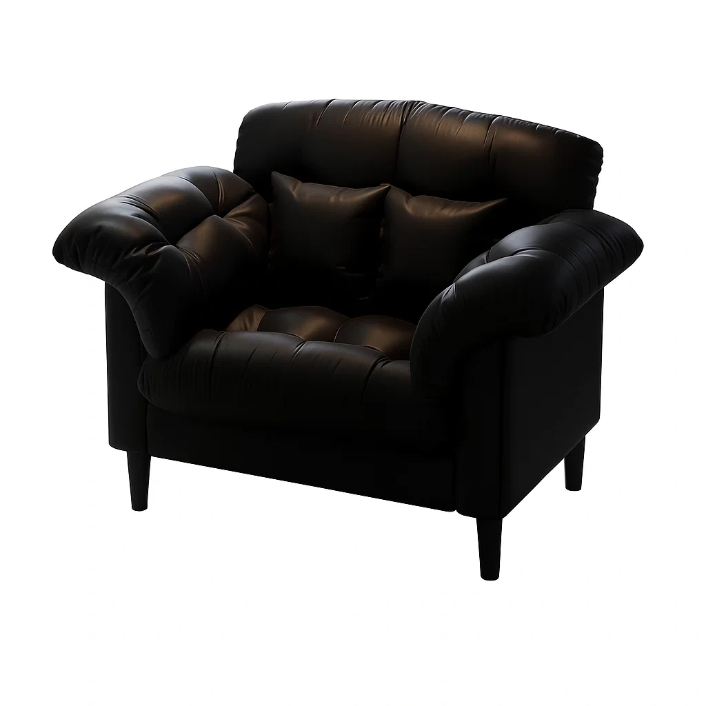 Fauteuil contemporain rembourré avec coussins inclus
