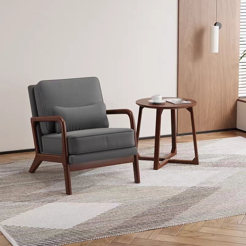 Ensemble 2 pièces avec 1 fauteuil et 1 table basse en bois