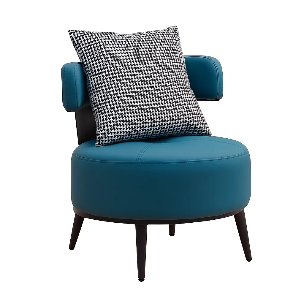 Chaise design moderne avec coussin décoratif