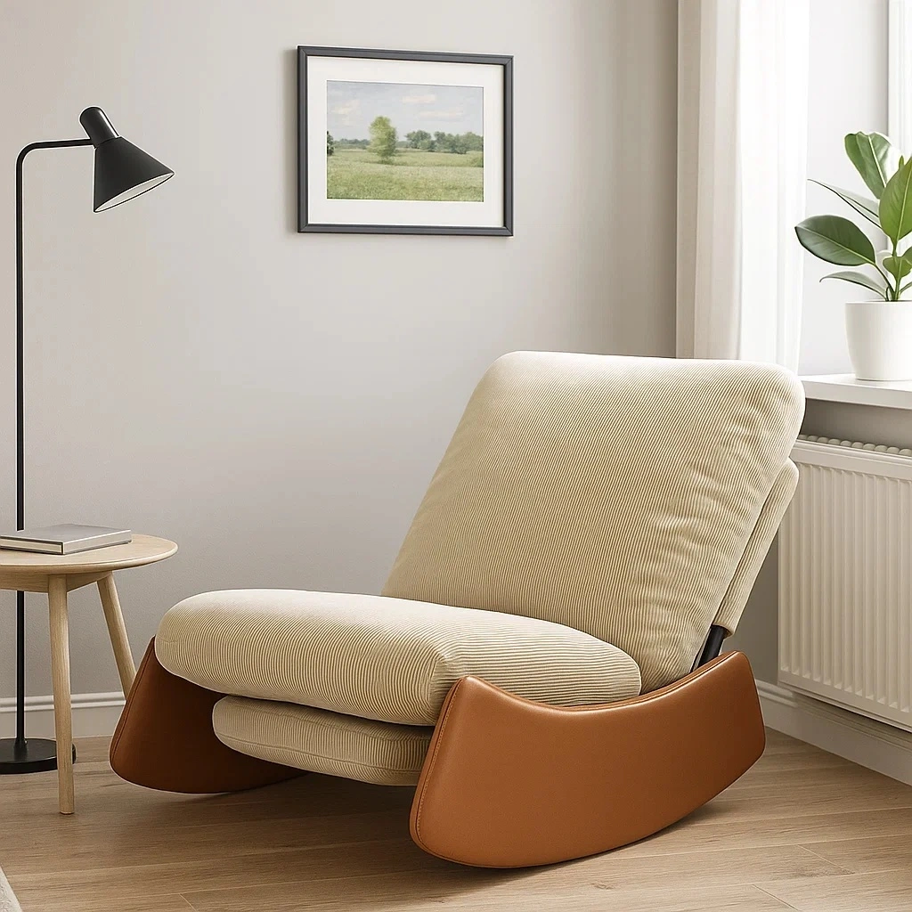 Fauteuil à bascule moderne design minimaliste pour salon