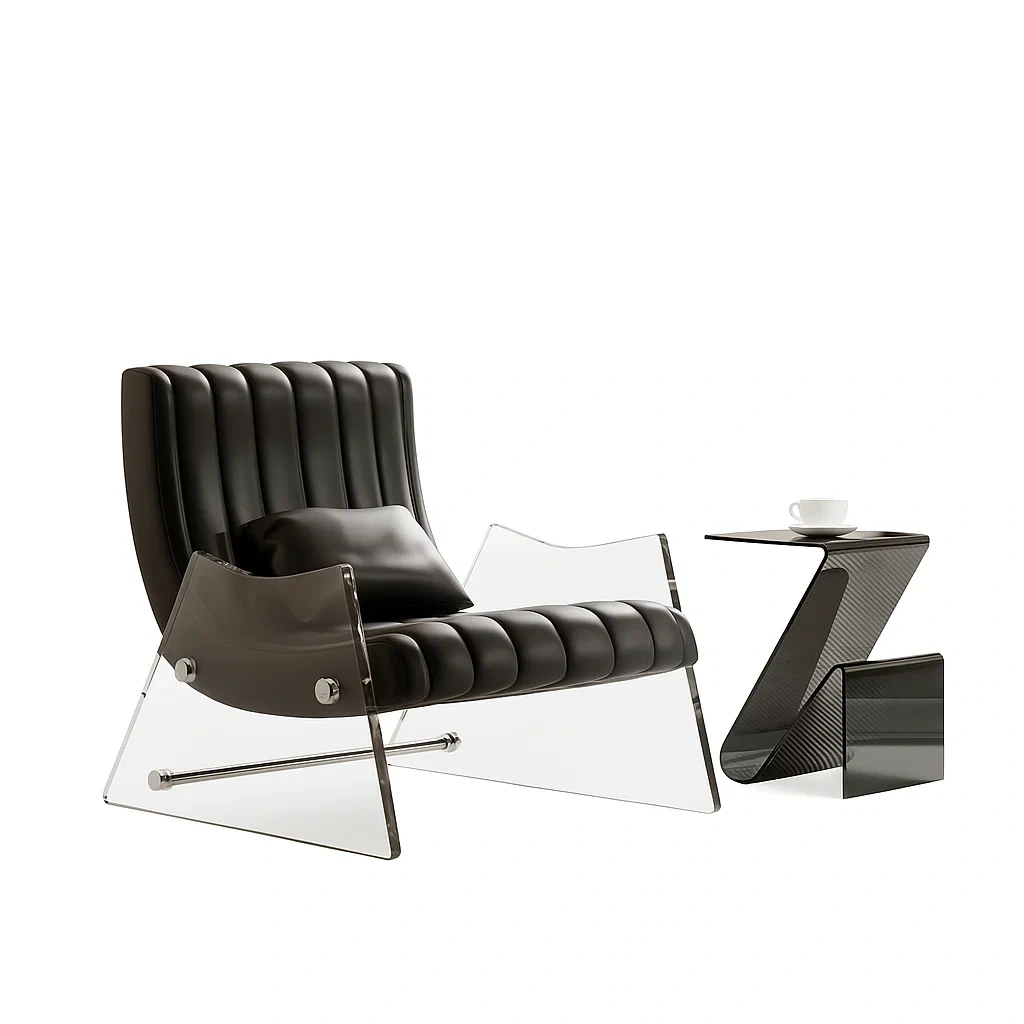Ensemble fauteuil design moderne avec table d’appoint