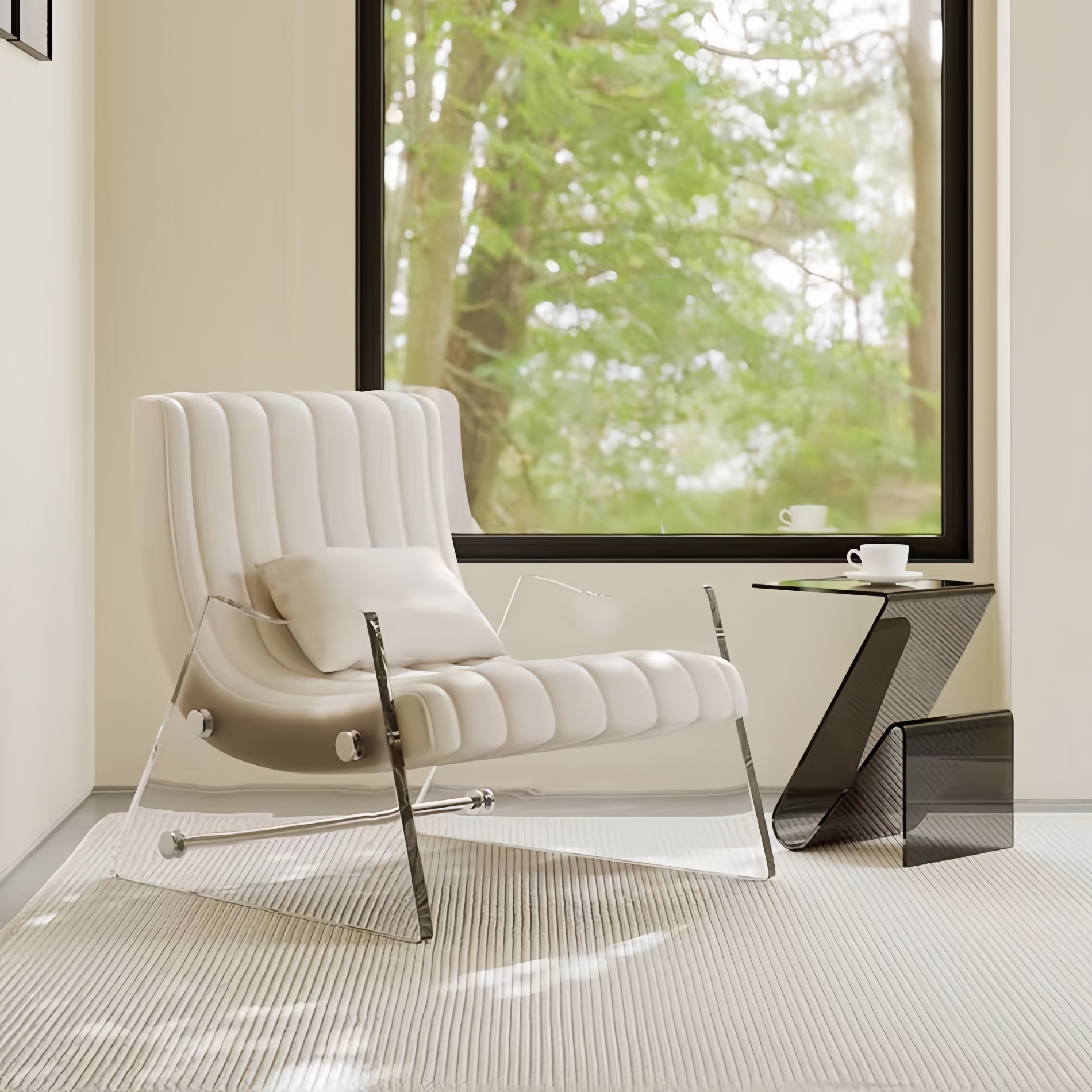 Ensemble fauteuil design moderne avec table d’appoint