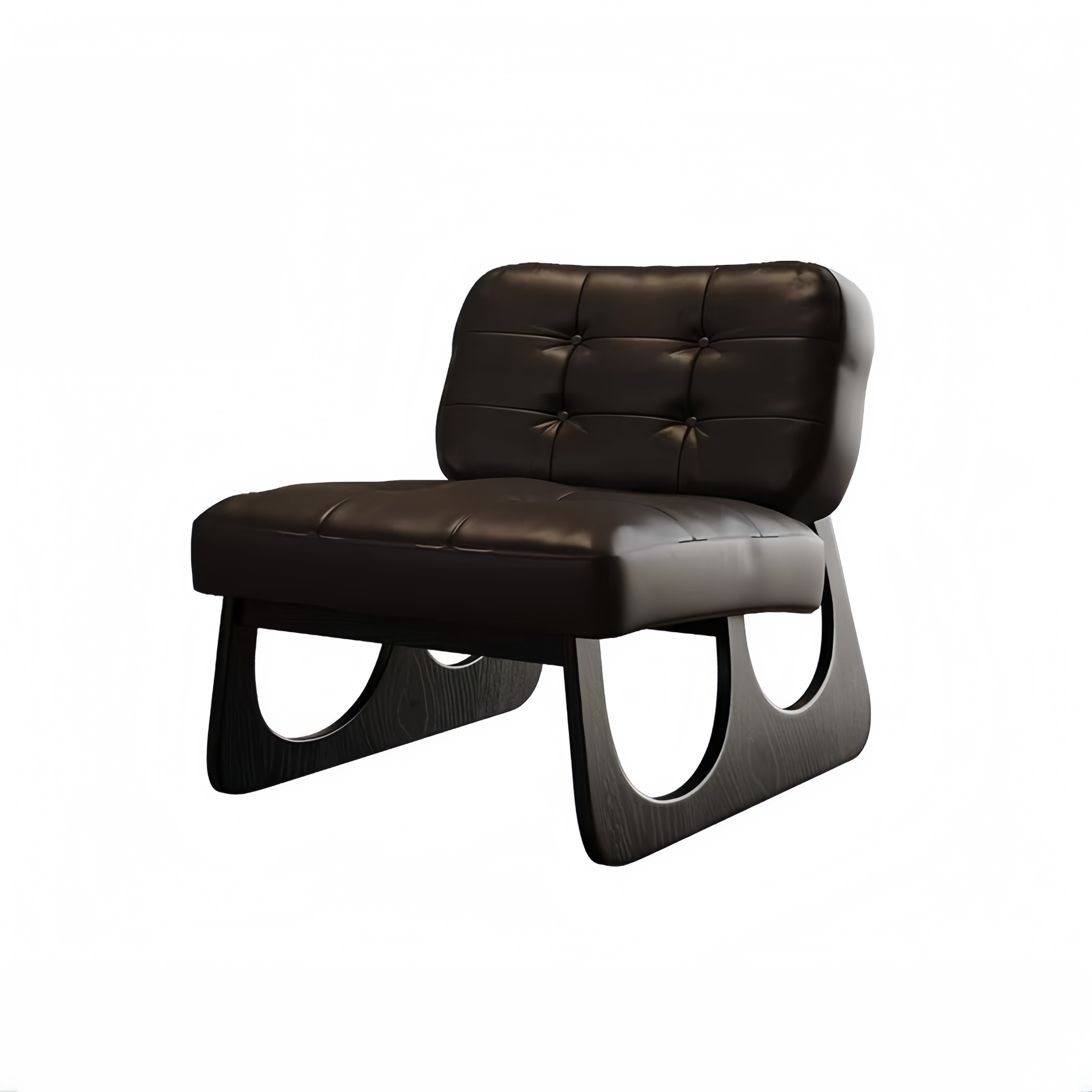 Chaise design moderne avec assise capitonnée