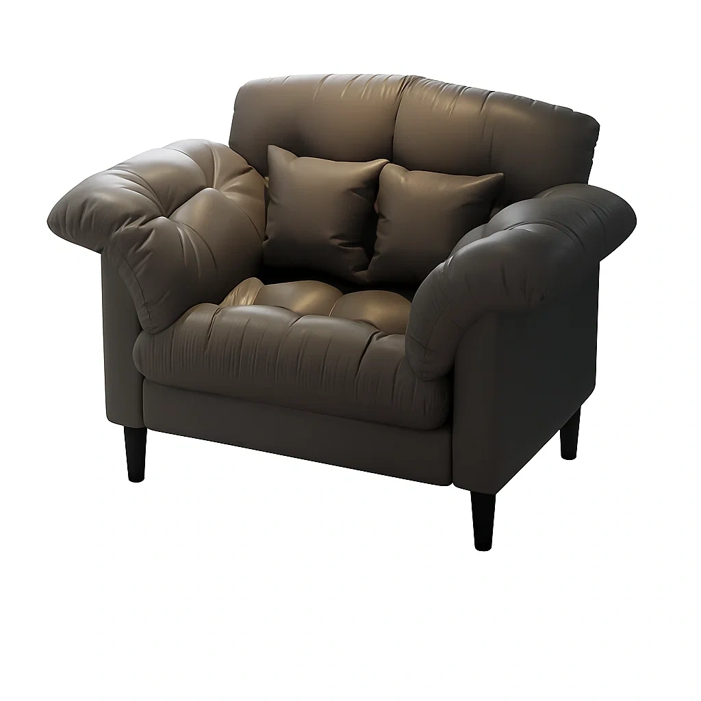 Fauteuil contemporain rembourré avec coussins inclus