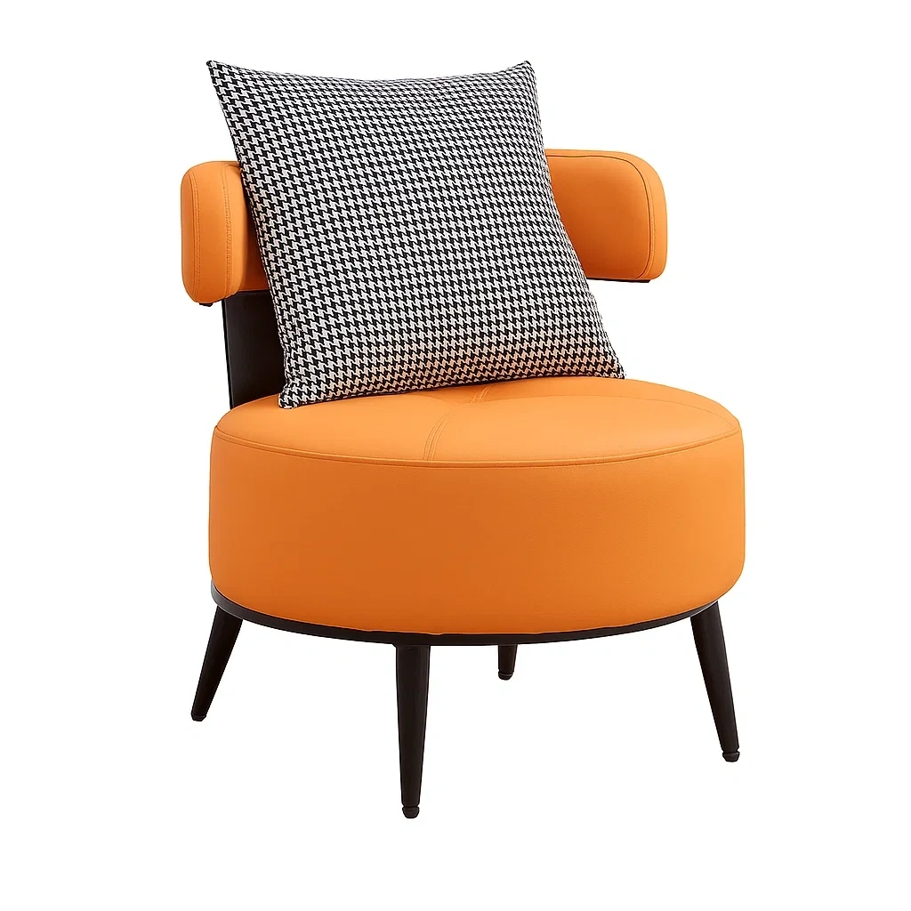 Chaise design moderne avec coussin décoratif