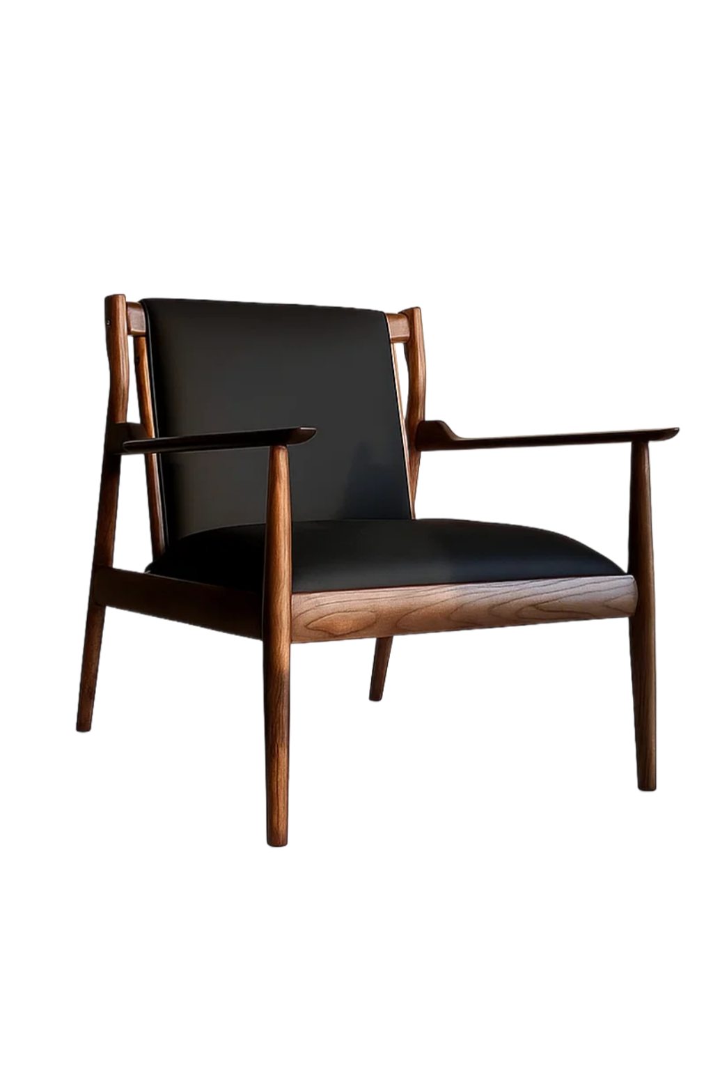 Fauteuil en bois massif avec assise rembourrée