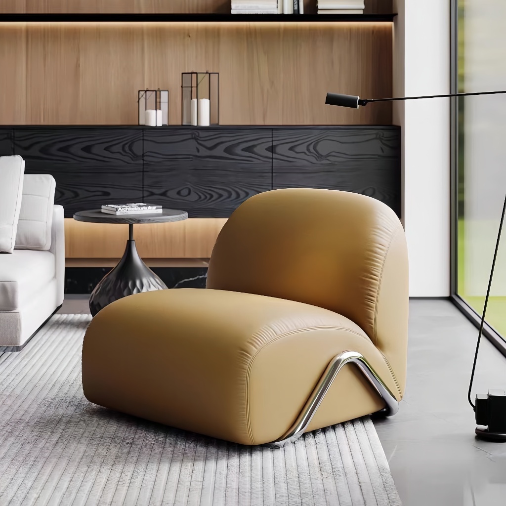 Fauteuil design moderne avec structure métallique