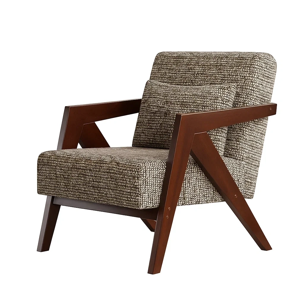 Fauteuil design contemporain avec structure en bois massif