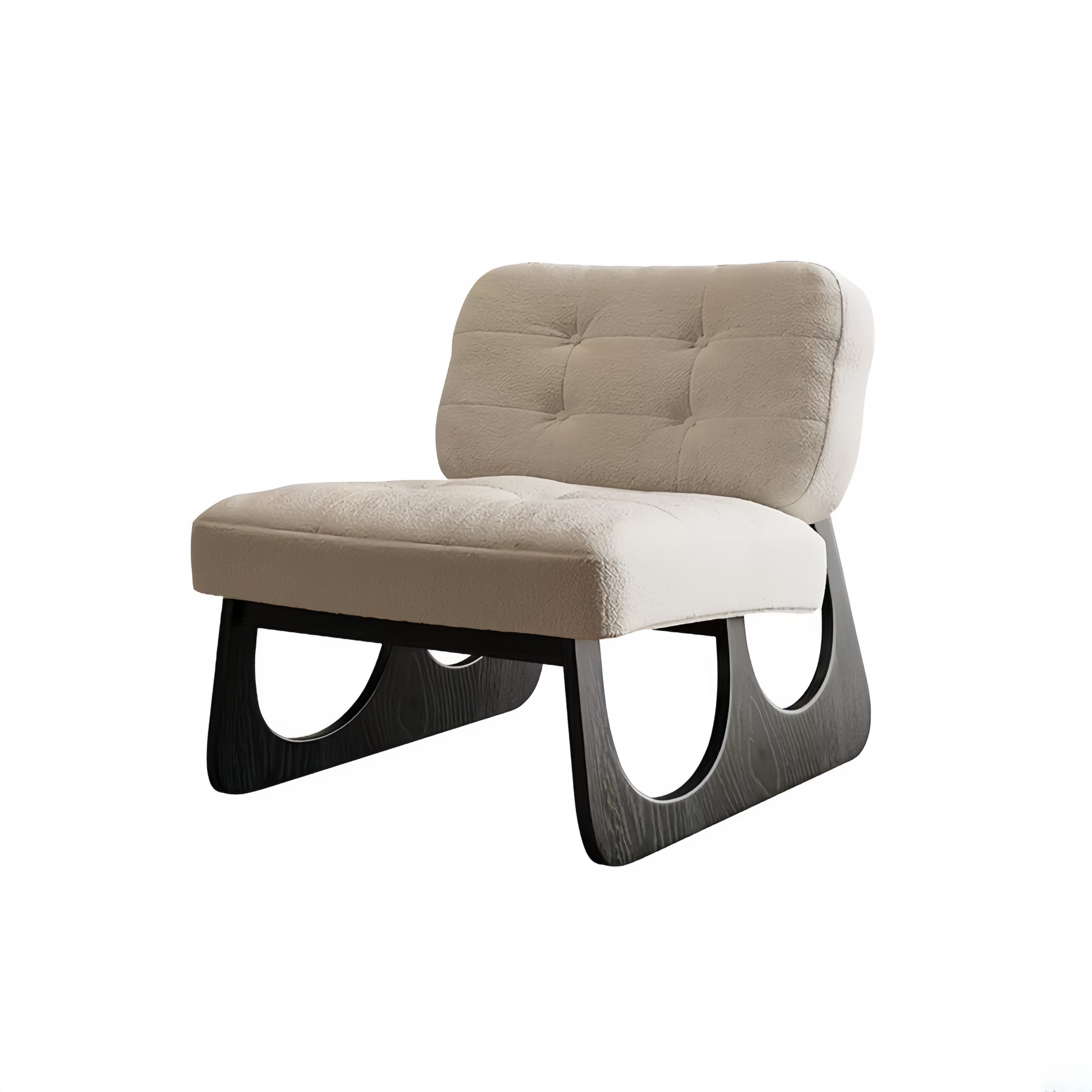 Chaise design moderne avec assise capitonnée
