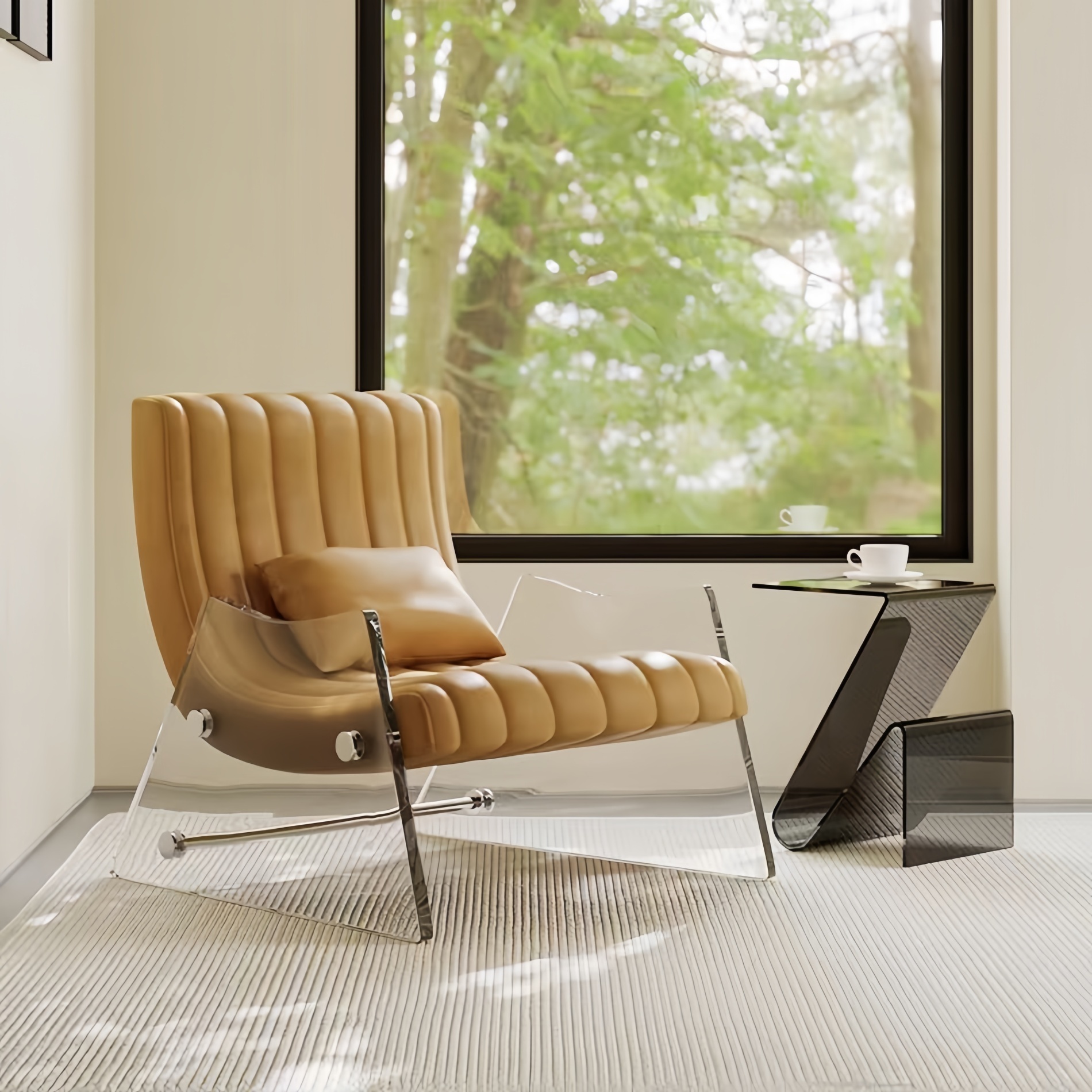 Ensemble fauteuil design moderne avec table d’appoint