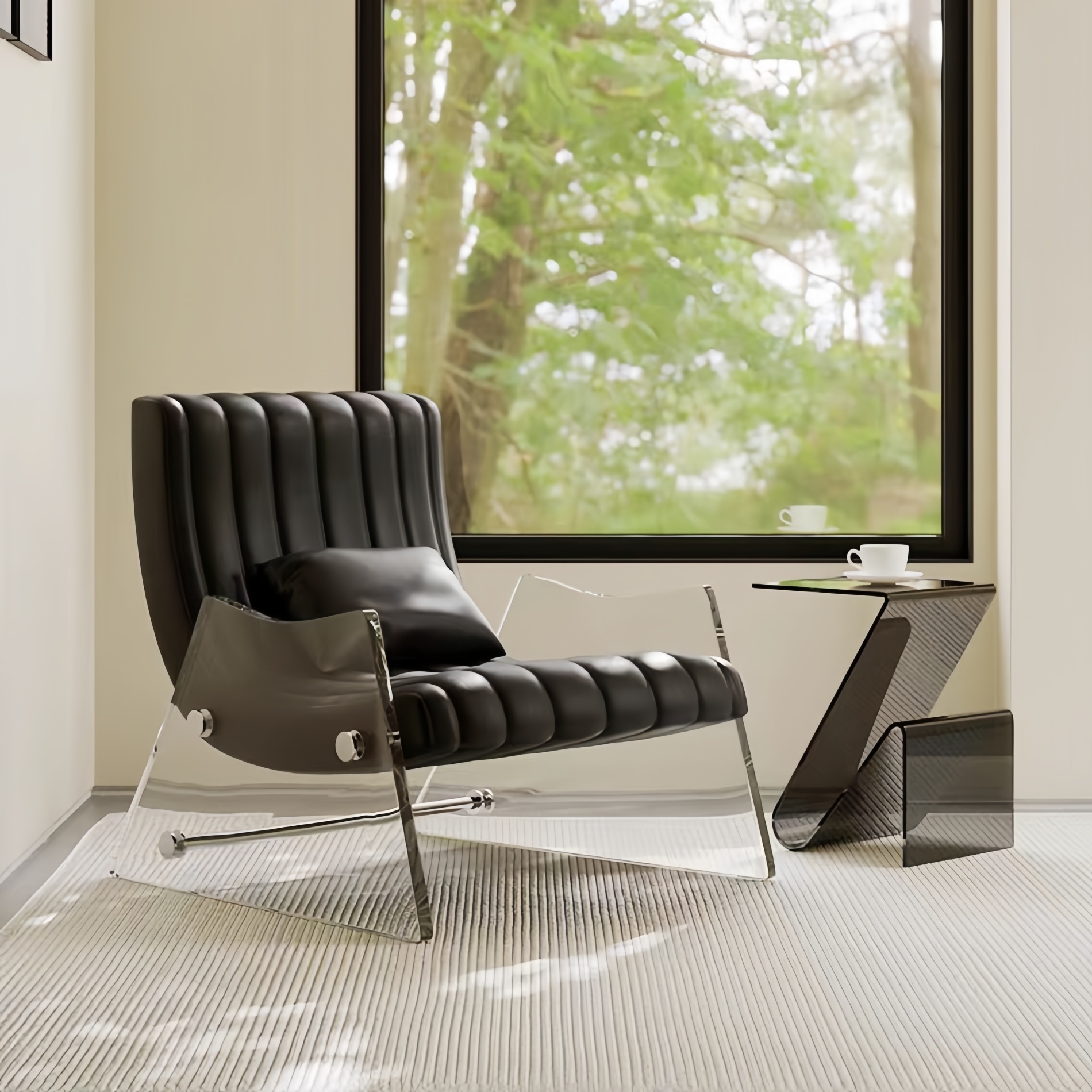 Ensemble fauteuil design moderne avec table d’appoint