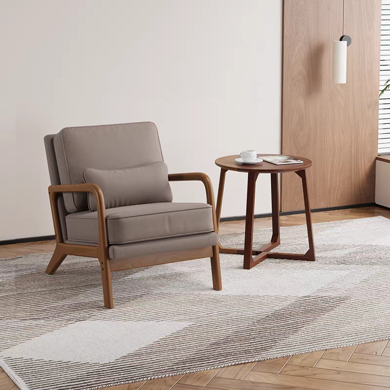 Ensemble 2 pièces avec 1 fauteuil et 1 table basse en bois