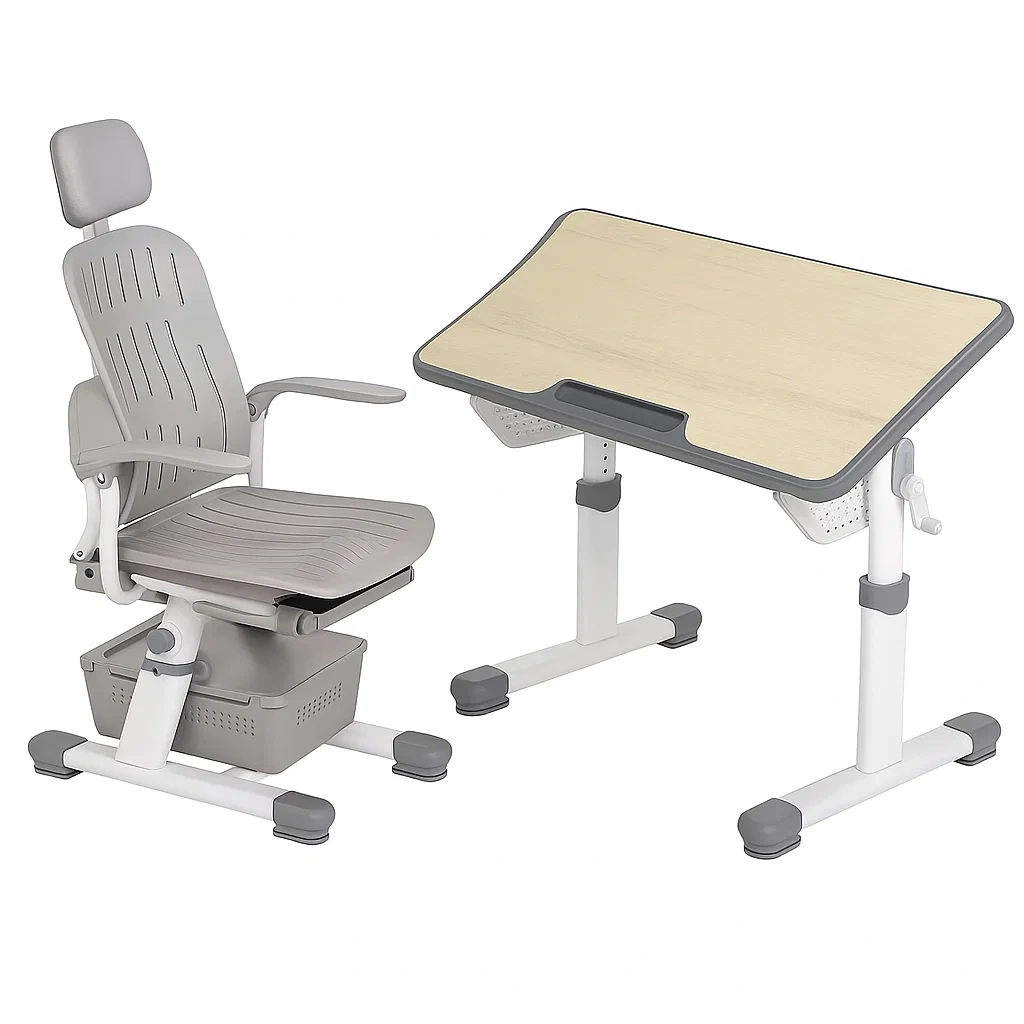 Bureau et chaise ergonomiques pour enfants réglables