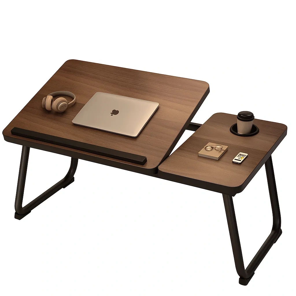 Table pliante multifonction en bois pour ordinateur portable