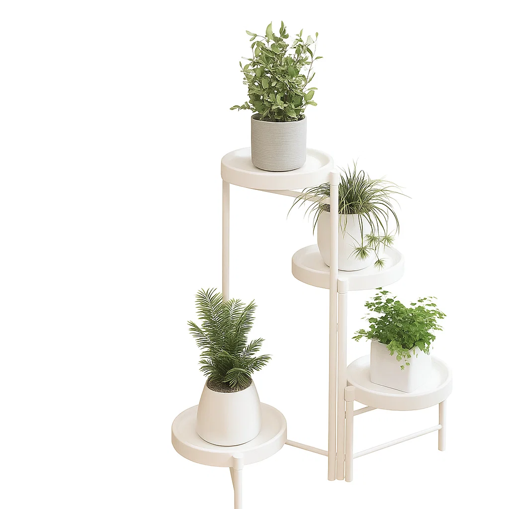 Étagère porte-plantes en métal à 4 niveaux