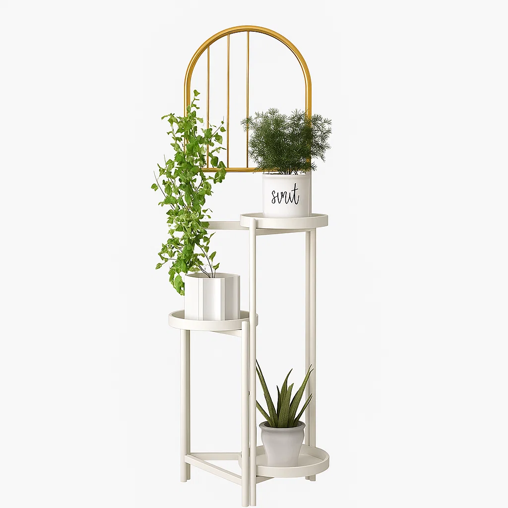 Étagère porte-plantes en bois à 3 niveaux