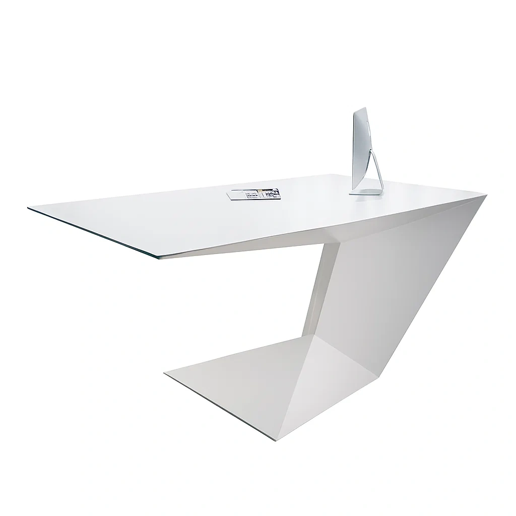 Bureau design moderne en verre et métal