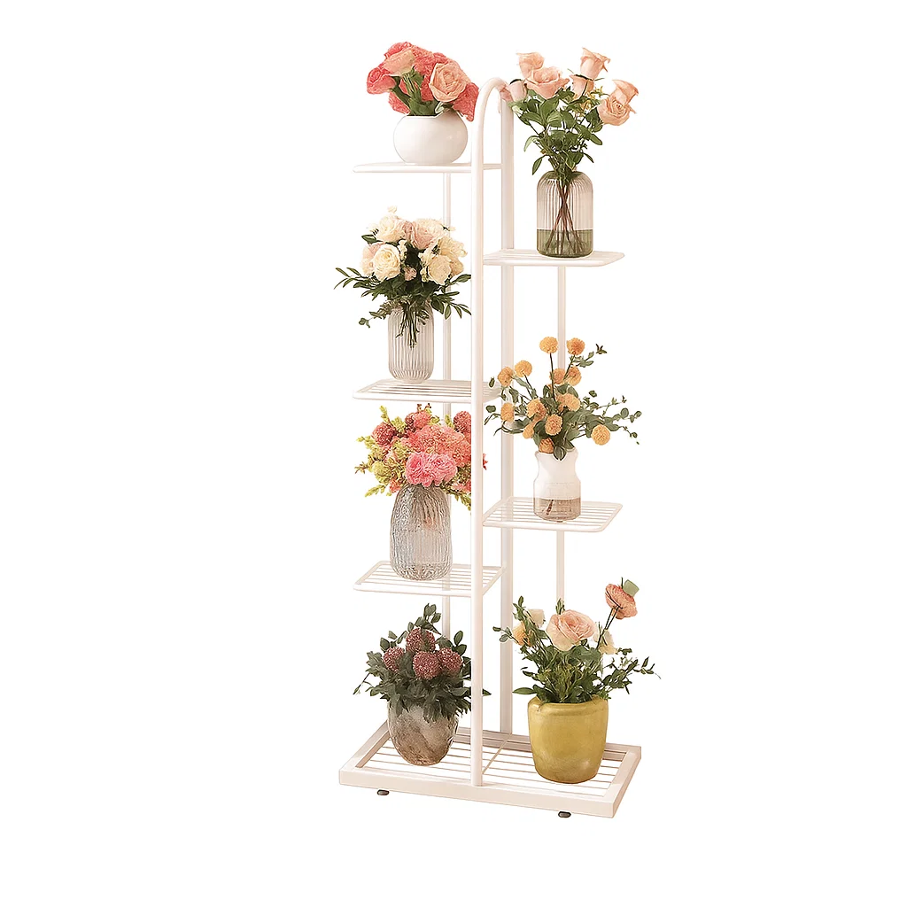 Étagère à plantes en métal à plusieurs niveaux