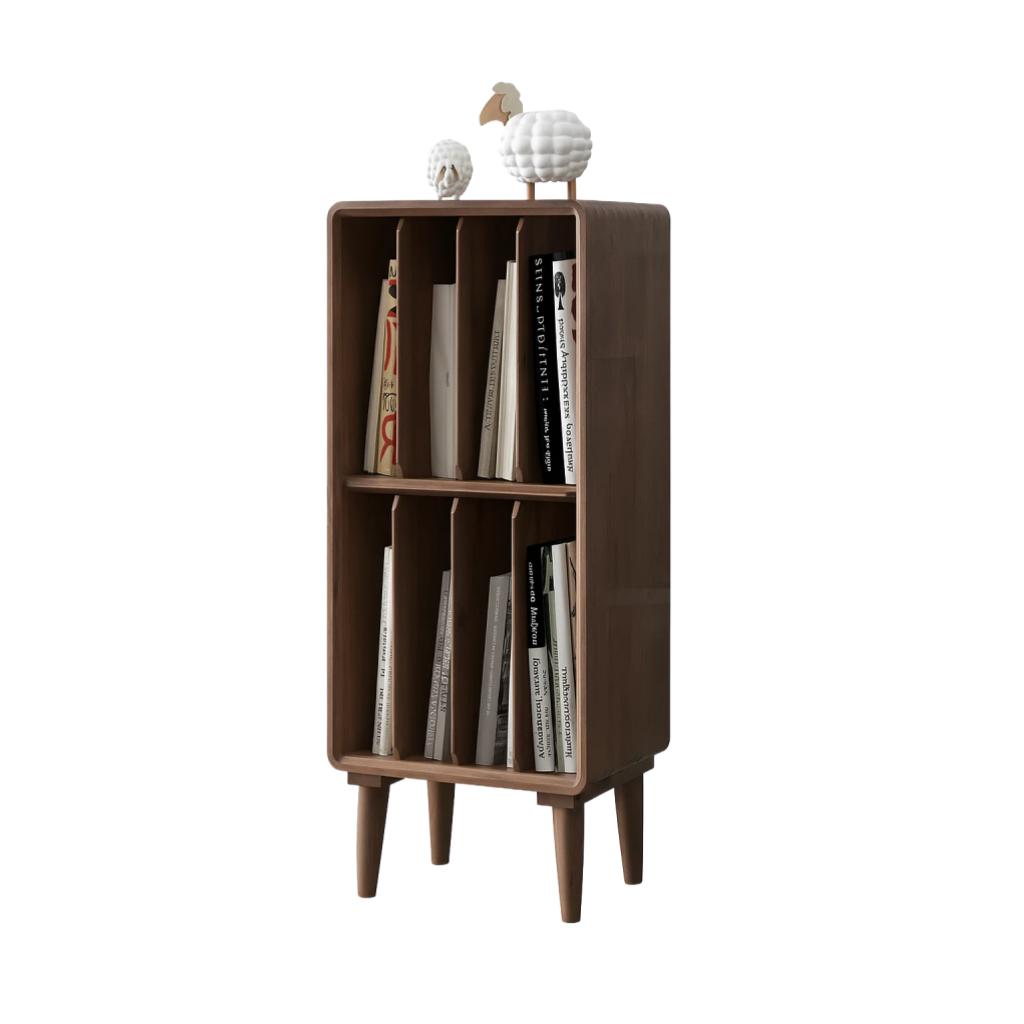 Étagère de rangement en bois massif avec 6 compartiments