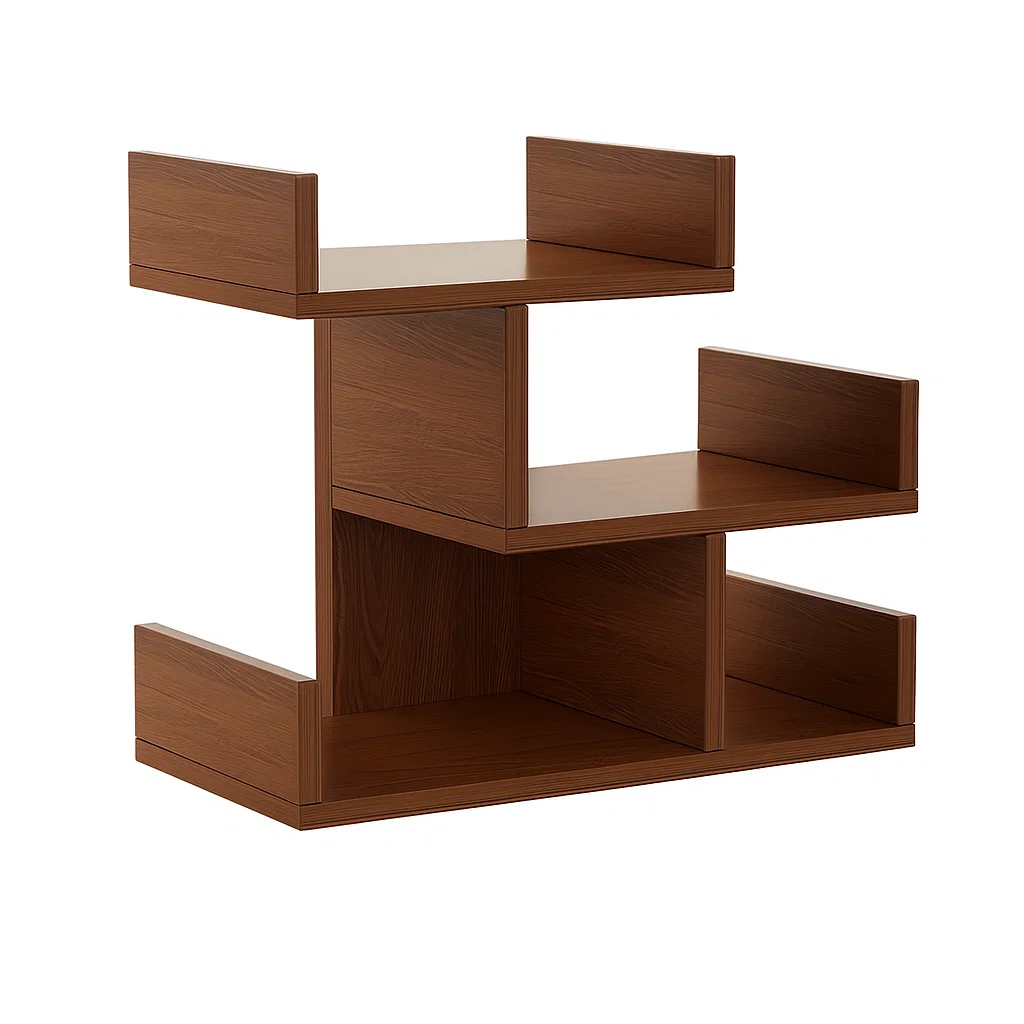 Étagère murale moderne en bois avec 4 compartiments