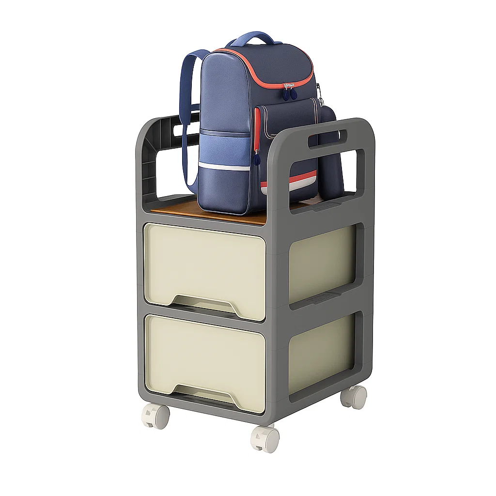 Meuble de rangement mobile avec 2 tiroirs