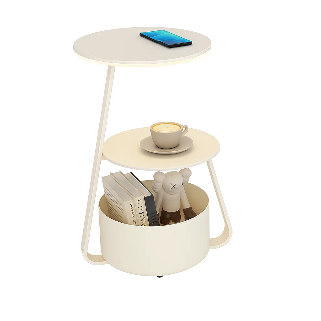 Table d’appoint lumineuse avec LED intégrée et trois températures de couleur réglables