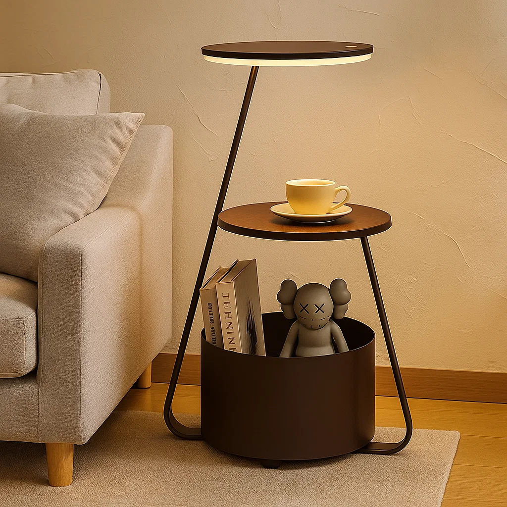 Table d’appoint lumineuse avec LED intégrée et trois températures de couleur réglables