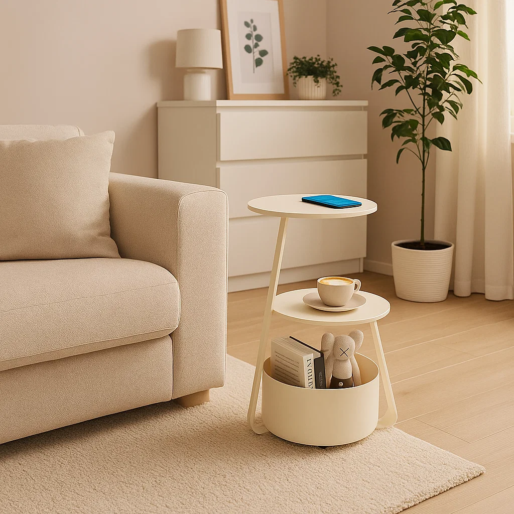 Table d’appoint lumineuse avec LED intégrée et trois températures de couleur réglables