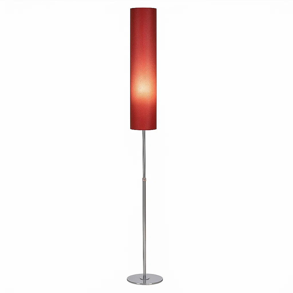 Lampadaire moderne cylindrique avec abat-jour allongé