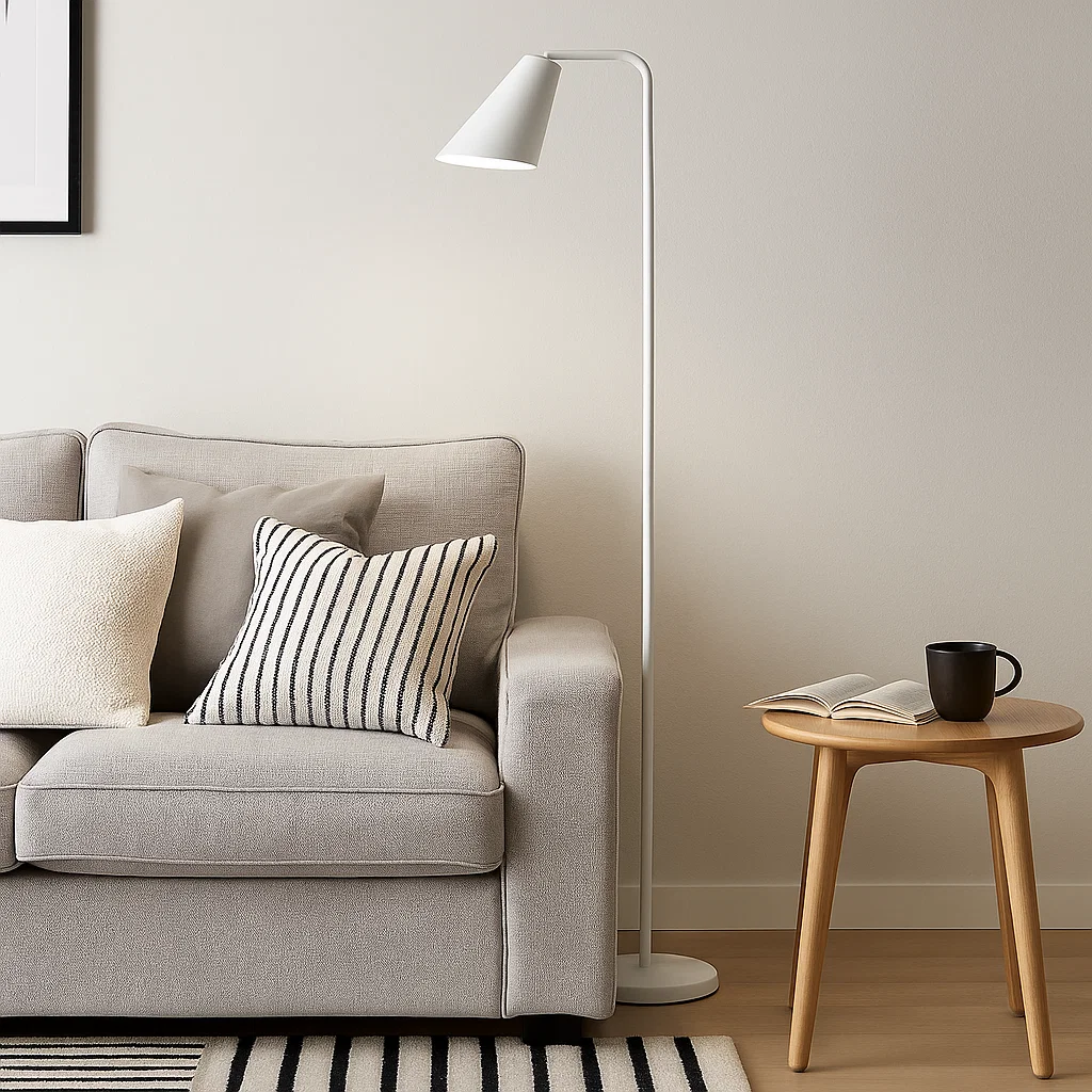 Lampadaire moderne en métal avec abat-jour orientable – Design minimaliste pour salon et chambre