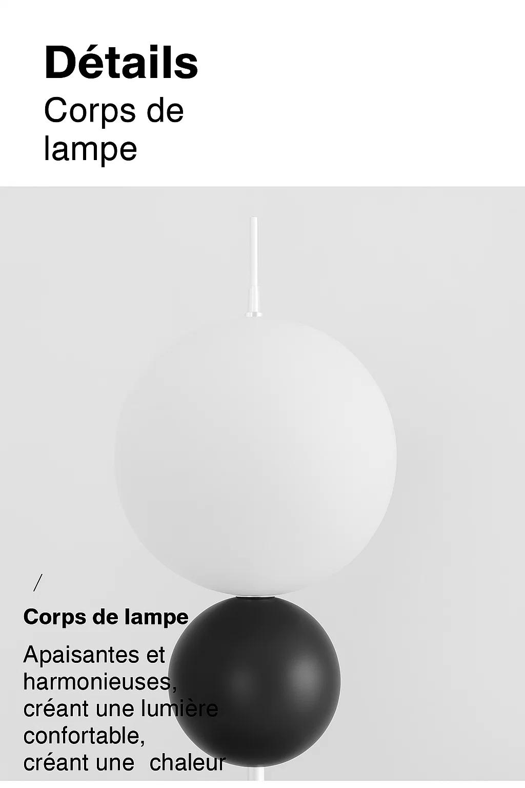 Lampe sur Pied Design Sphérique Moderne – Lumière LED 20W – Style Contemporain
