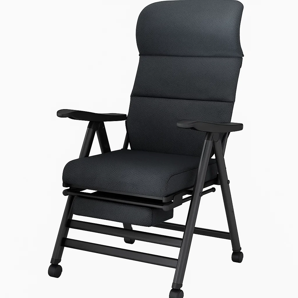 Fauteuil de relaxation pliable inclinable à 175° avec repose-pieds – Chaise ergonomique pour salon et bureau