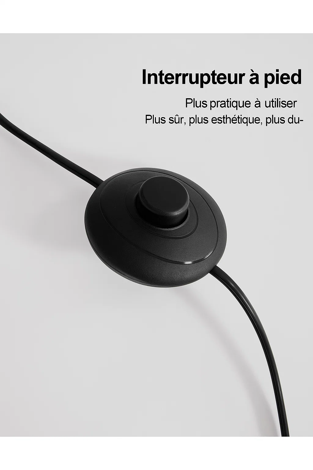 Lampadaire Moderne avec Abat-jour Réglable et Base en Marbre