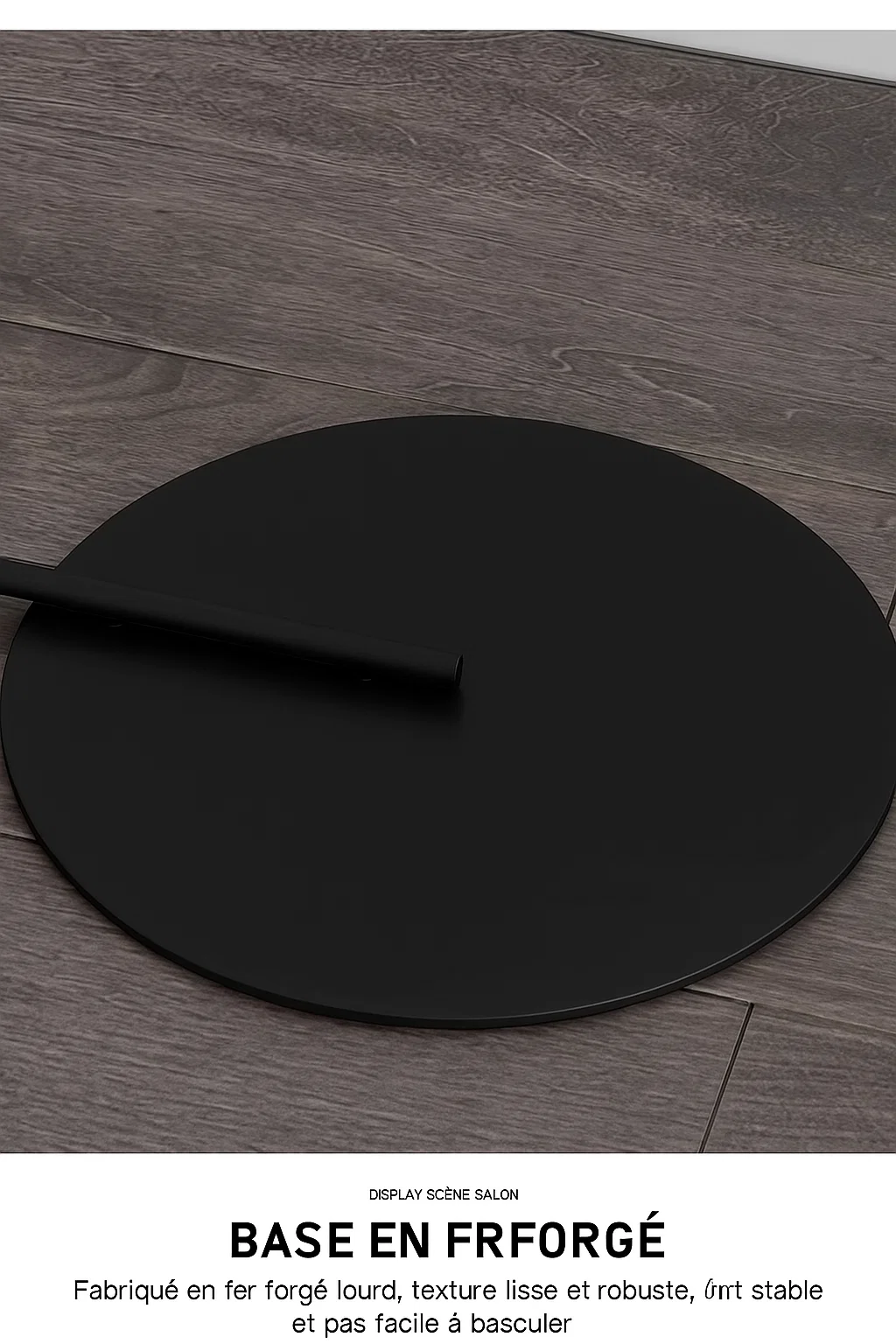 Lampadaire design moderne en noyer noir avec abat-jour en lin