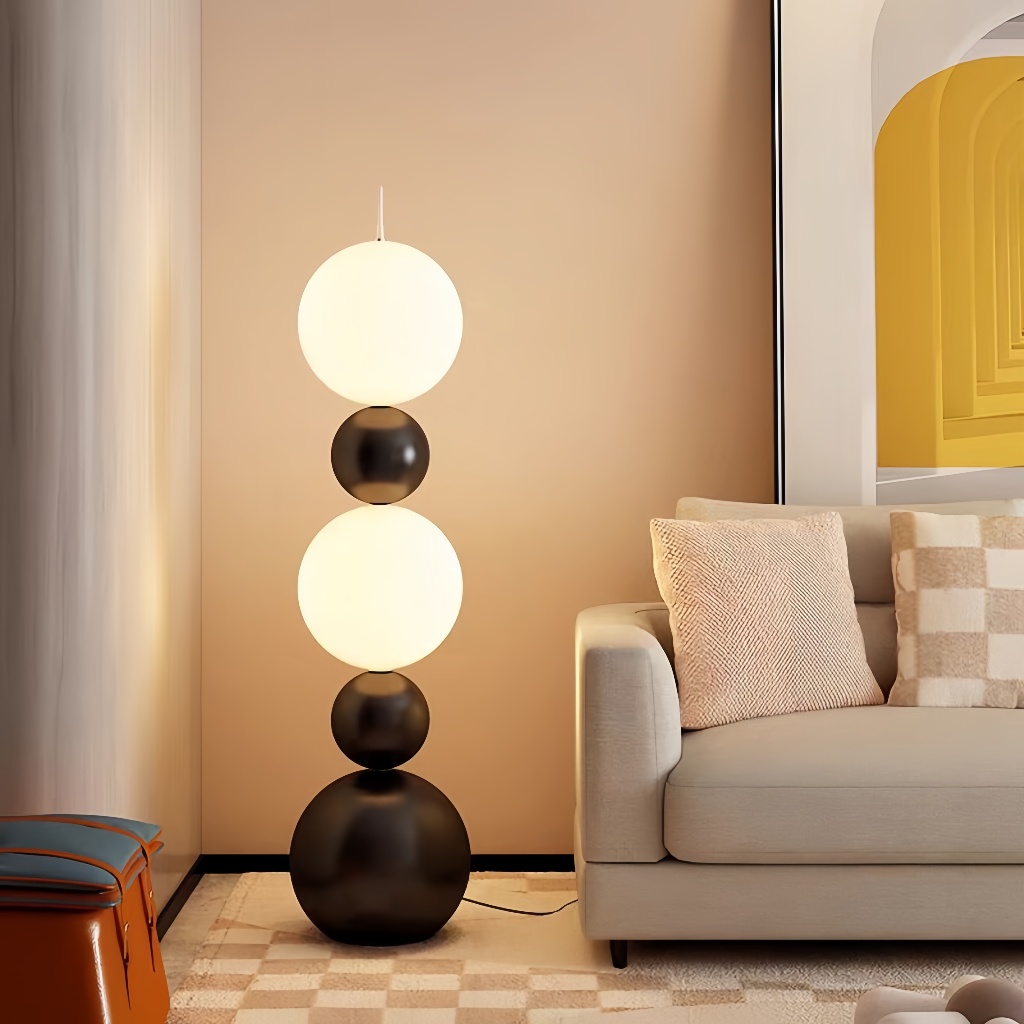 Lampe sur Pied Design Sphérique Moderne – Lumière LED 20W – Style Contemporain