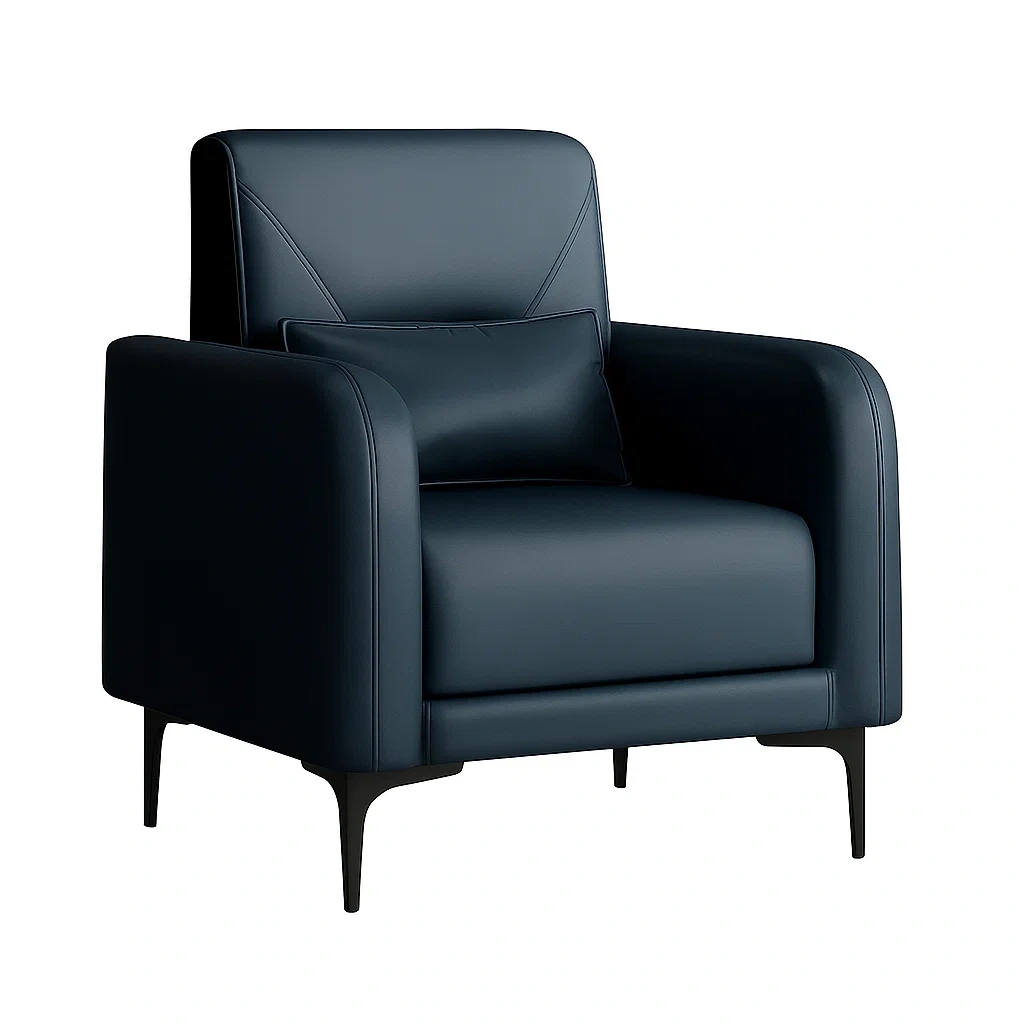 Fauteuil design moderne en cuir avec coussin de soutien