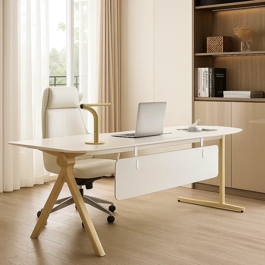 Bureau moderne avec caisson de rangement latéral