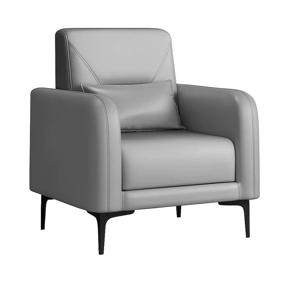 Fauteuil design moderne en cuir avec coussin de soutien