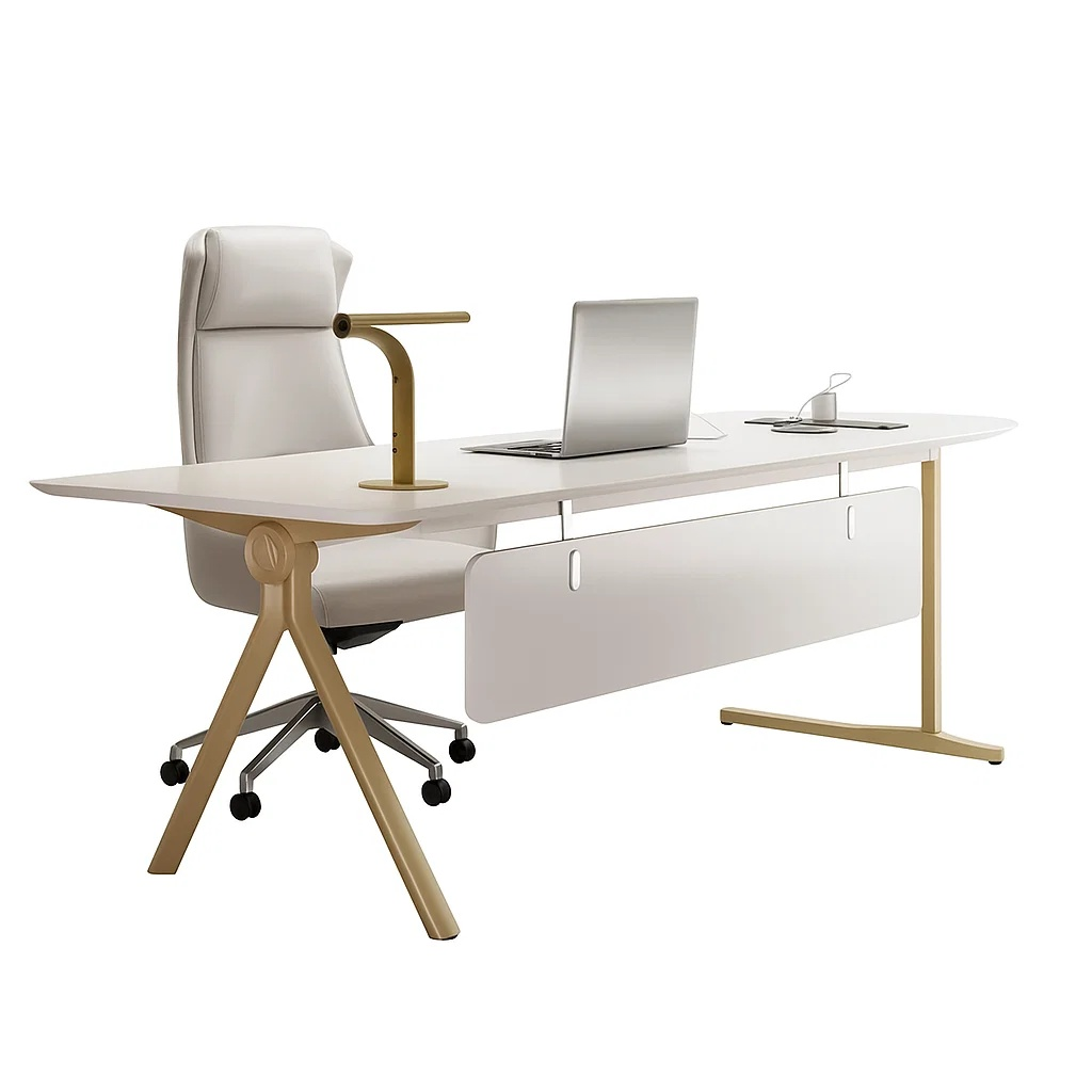 Bureau moderne avec caisson de rangement latéral