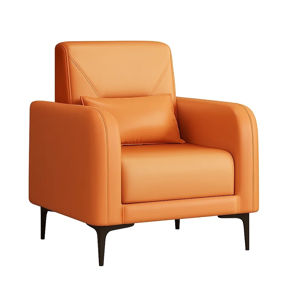 Fauteuil design moderne en cuir avec coussin de soutien