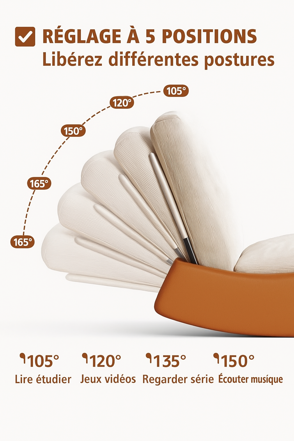 Fauteuil à bascule moderne design minimaliste pour salon