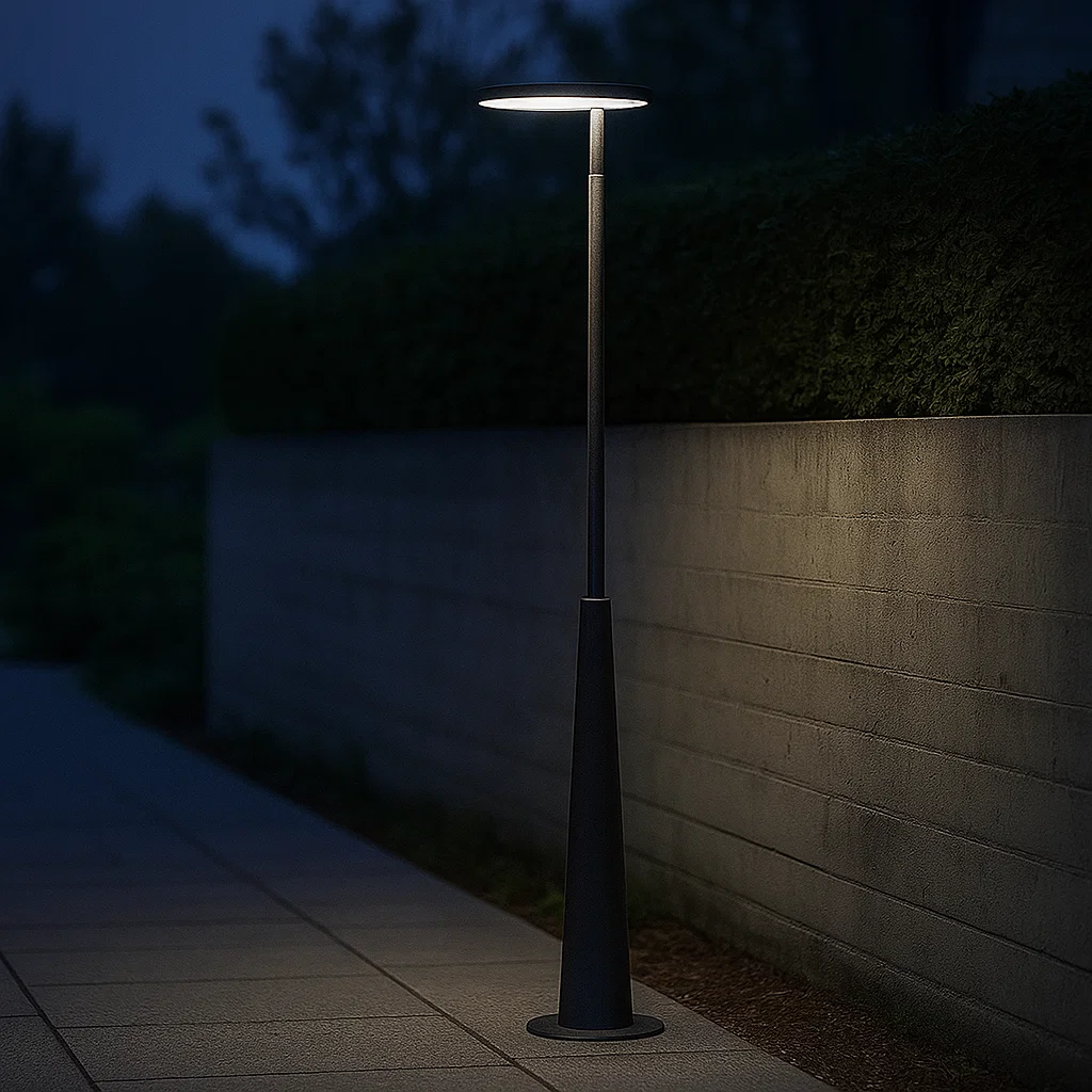 Lampadaire solaire LED extérieur IP65 à énergie solaire intégrée