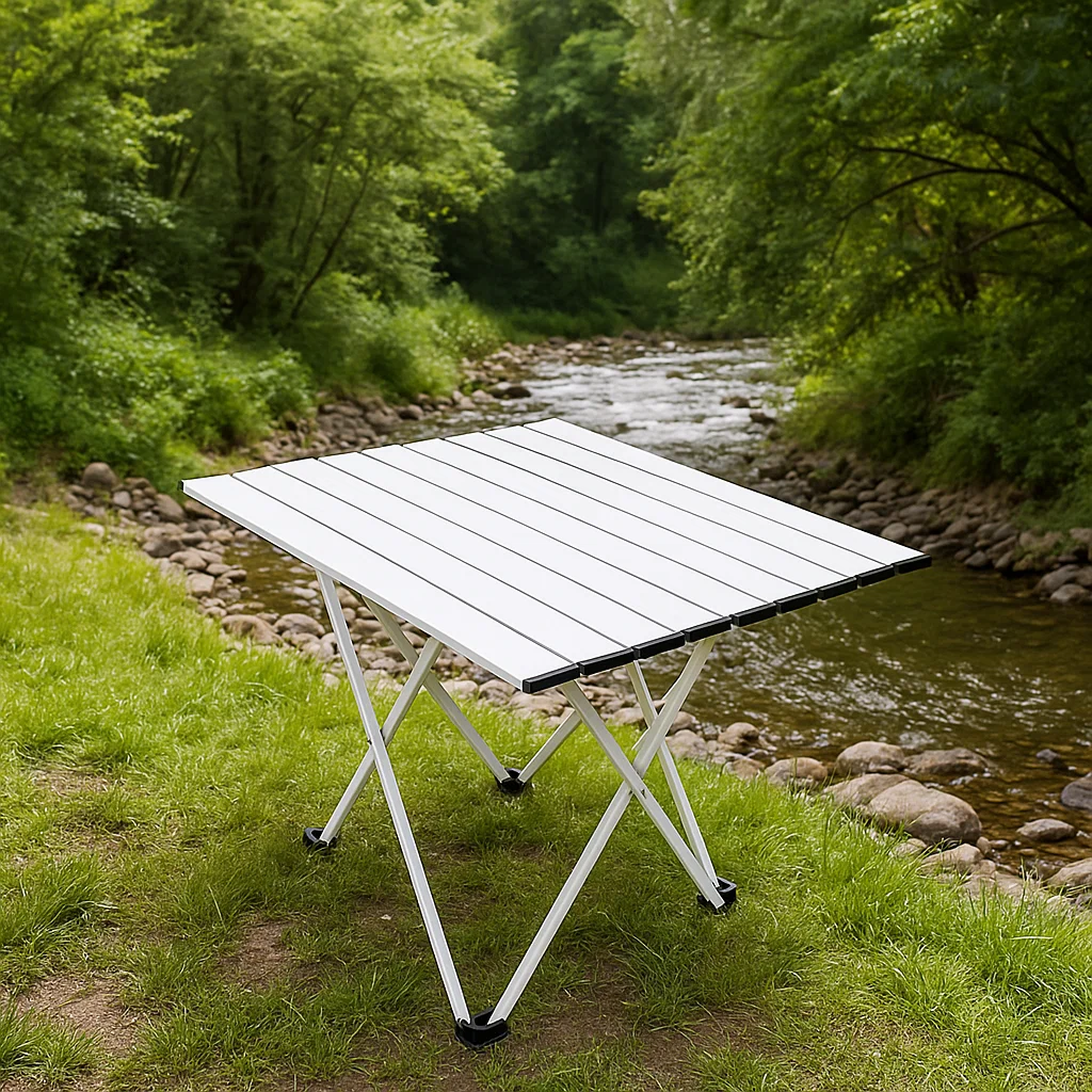 Table pliante de camping en aluminium – Table légère et résistante pour l’extérieur
